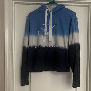 Calvin Klein Blue and White Gradient Sweater